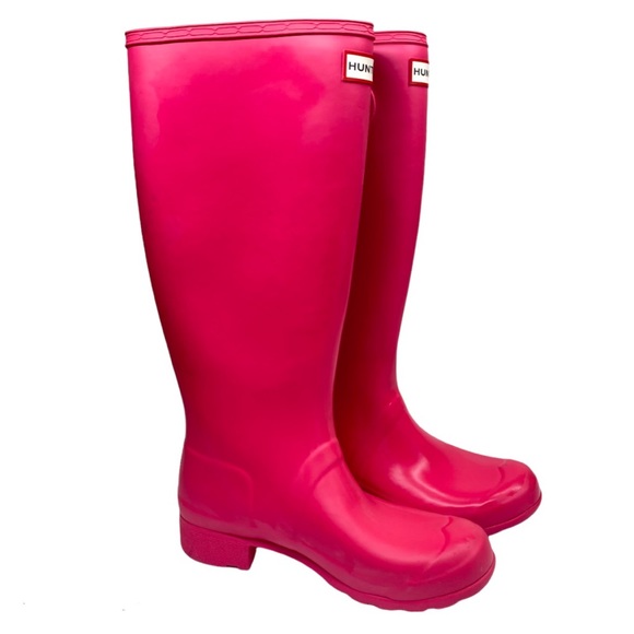 Hunter Shoes - Hunter Hot Pink Tall Rain Boots Sz 7